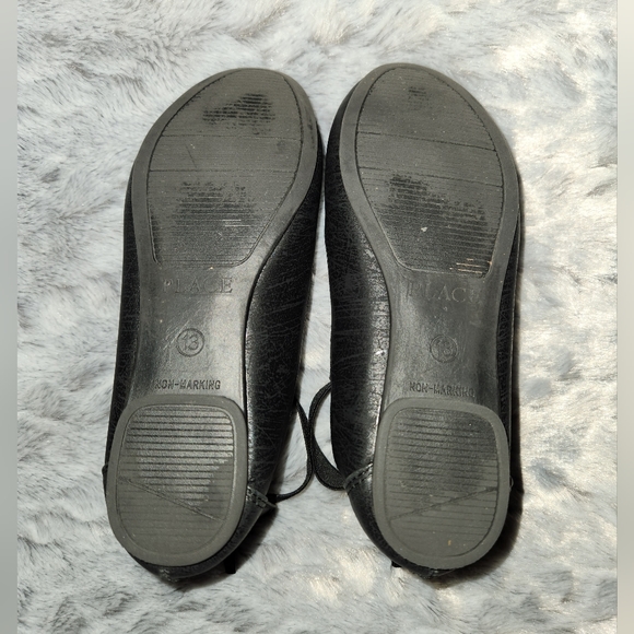 Girls Uniform Cross Strap Ballet Flats - Picture 4 of 5